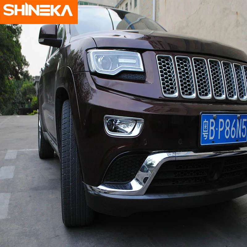 SHINEKA хромированный Стайлинг для Jeep Grand Cherokee 2014 2016 ABS передняя противотуманная фара