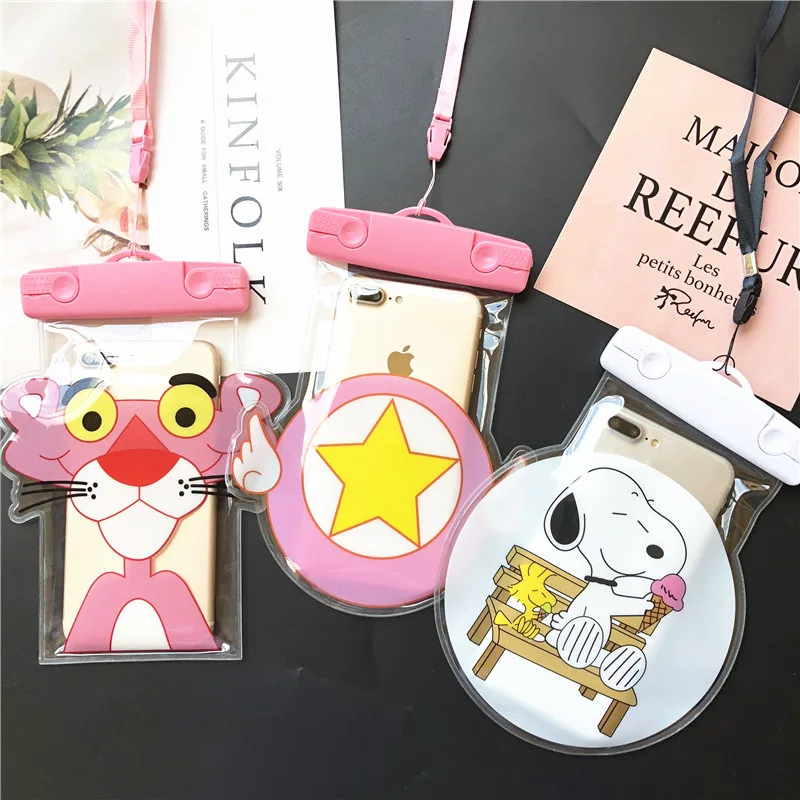 Cute Sailor moon Waterproof Mobile Bag For iPhone Xiaomi Coin Pocket Card Holder Storage Universal Underwater Pouch case |