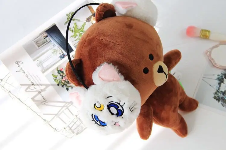 3 цвета аниме Сэйлор Мун Луна Кот Kawaii игрушка унисекс плюшевые наушники Мягкий Зима Осень теплые наушники бренд