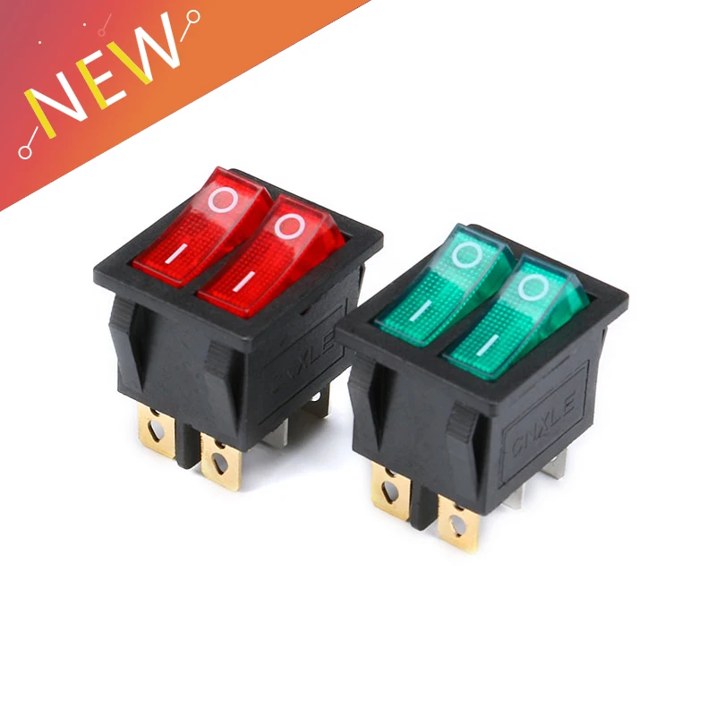 KCD3 6PIN 15A 250 В 20A 125 в двойной выключатель света кулисный переключатель