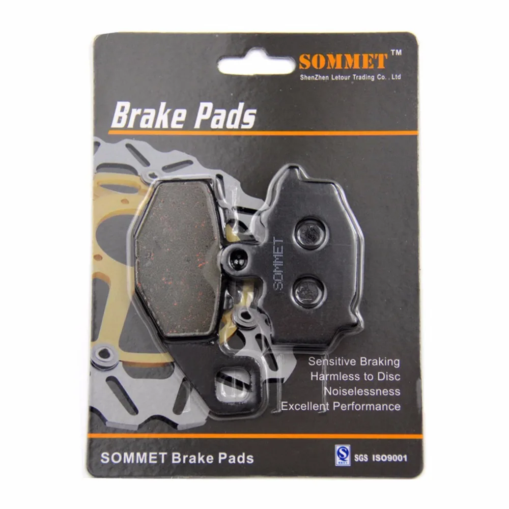 

SOMMET Motorcycle Front + Rear Brake Pads Disks for Kawasaki ZZR 600 (ZX 600 J4/J6F-J8F) (05-08) ZZR600 ZX600 LT188-188-192