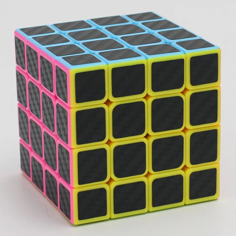 Zcube Magic Cube 4x4x4 углерода волокно стикеры высокое качество Professional скорость