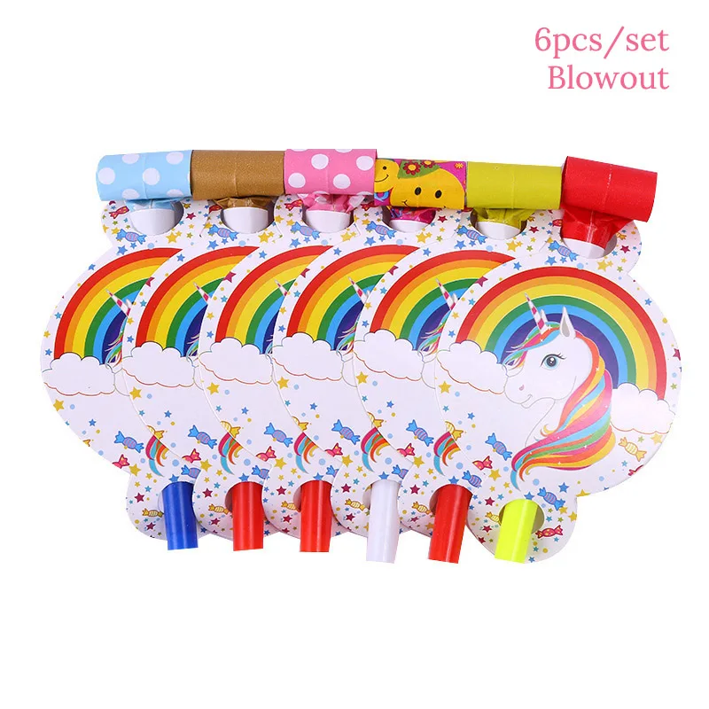 1 6 шт./упак. Единорог вечерние разлив нефти мультфильм Baby Shower вечерние рог с юбкой-годе для детей подарок на день рождения украшения Детские принадлежности для тематической вечеринки - Цвет: 1