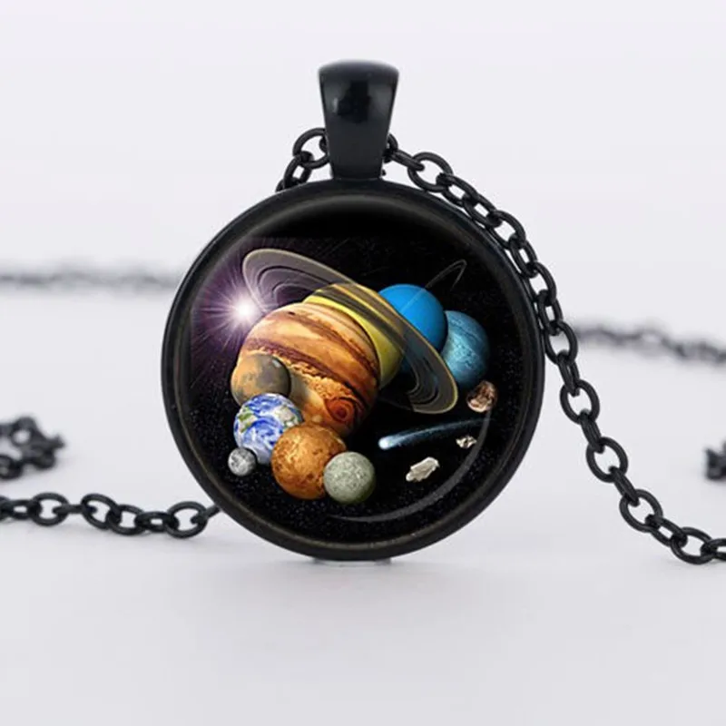 New SOLAR SYSTEM PENDANT Astronomy Pendant Space Jewelry galaxy Necklace Planet Multicolor Geek Gift | Украшения и аксессуары