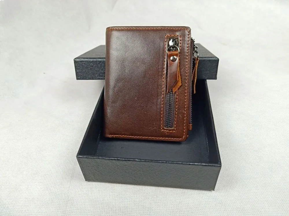 Высококачественные мужские бумажники мужской кожаный бумажник из натуральной