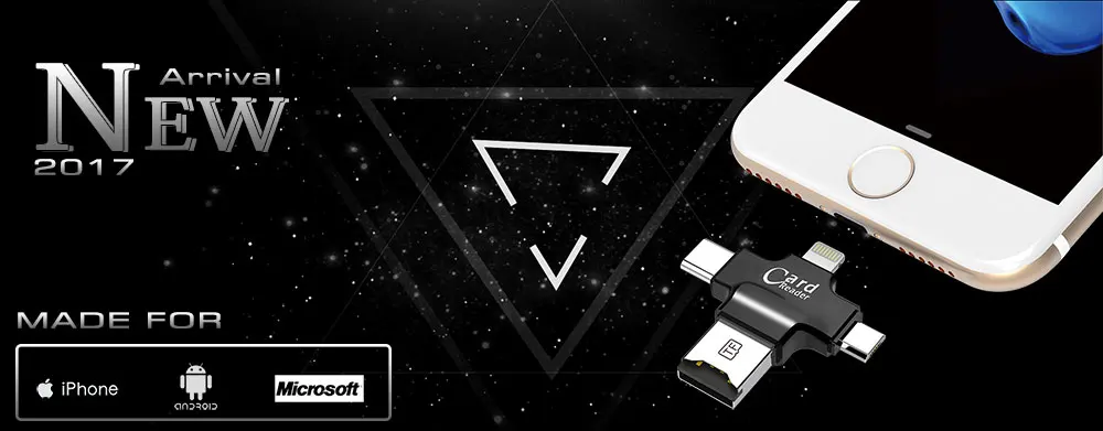 USB, Lightning, TYPE-C, Micro USB(OTG) 4 в 1 Usb флэш-накопитель для iPhone 5/6/6 S/6 Plus/7/7 S/7 Plus/8/8 Plus/X и Android телефон