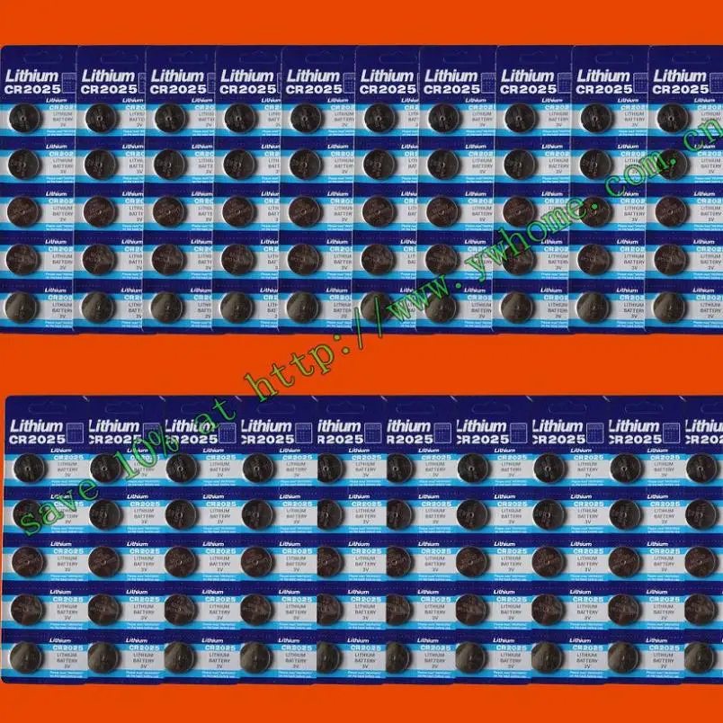 

100PCS CR2025 LITHIUM BATTERIES 3V SHIP by air mail