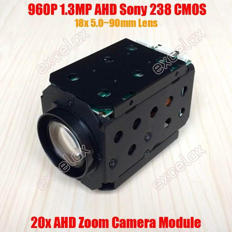 960P 1.3MP AHD 18x оптический объектив 30x дисплей CMOS IMX225 модуль камеры с зумом блок