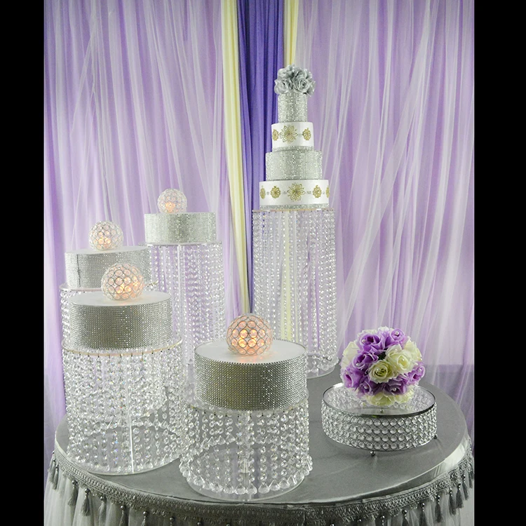 4 шт./лот прозрачная акриловая подставка для торта свадебное украшение