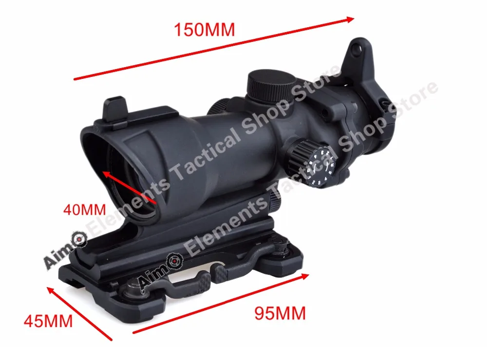 Aim-O ACOG 4x32 винтовка Зрительная труба красно-Зеленая Сетка с креплением Riflescope охотничий аксессуар ACOG 4x32 AO5319