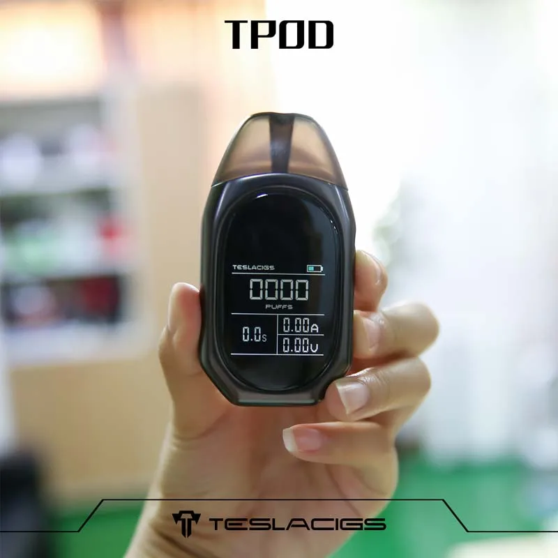 Оригинальный Tesla TPOD комплект Vape с 2 мл емкостью POD 1.2ohm катушка 500 мАч встроенный