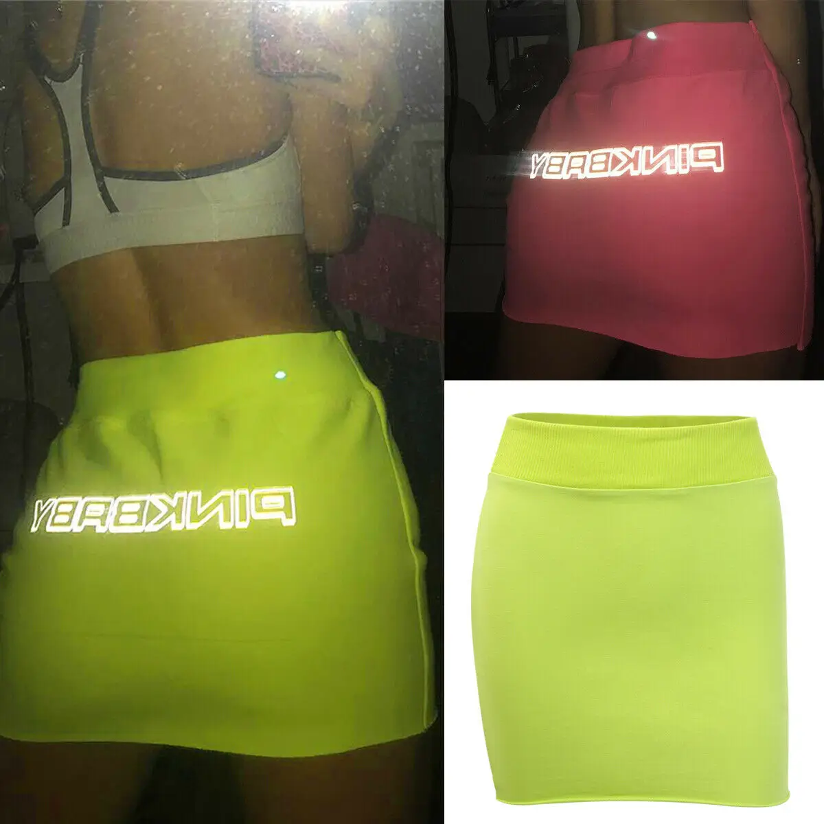 New Women Girls Fashion Casual Summer Skirt High Waist Letter Print Bodycon Stretch Pencil Mimi | Женская одежда