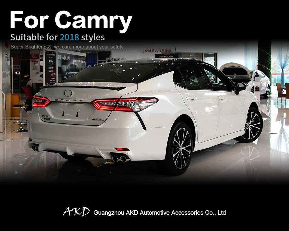 AKD Тюнинг автомобилей задние фонари для Toyota Camry задние фонари светодиодный DRL ходовые огни Противотуманные фары с ангельскими глазками задние габаритные огни