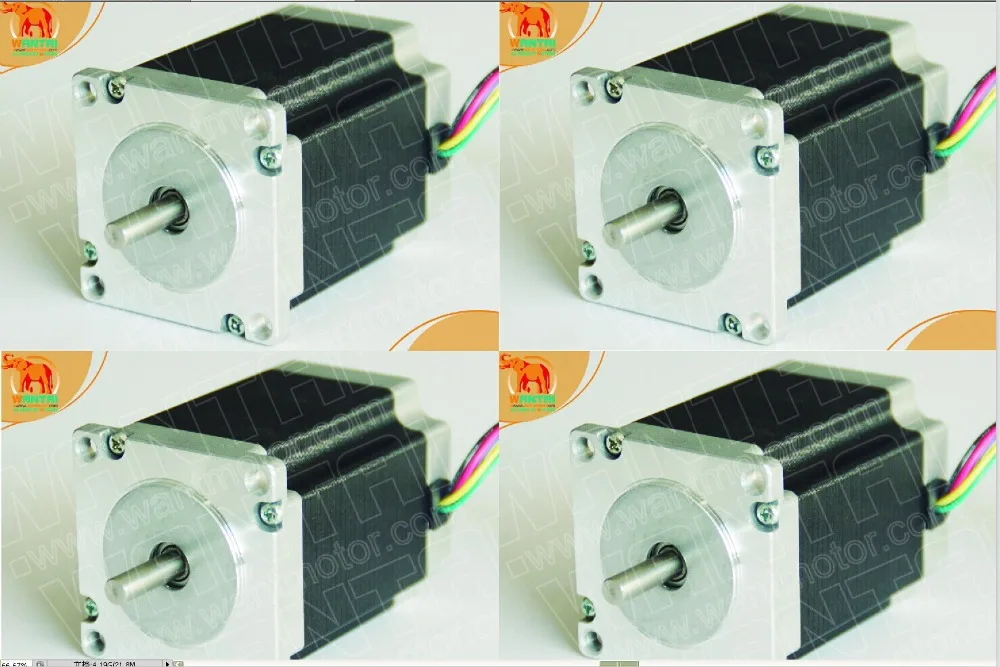 

4PCS Wantai 3D Stepper Motor/Stepping motor, Nema 23 with 185oz-in, 2.0A, 56mm,6 leading wires,57BYGH420CNC Engraver,