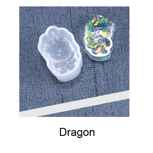 dragon 1 шт., 12, китайская форма зодиака, жидкий кремний, УФ-смола, форма для изготовления ювелирных украшений, серьги, аксессуары для волос, ювелирные изделия, инструменты - Цвет: dragon