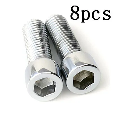 8pcs 2/4/6/8 шт. MTB велосипеда чайник стеллаж для выставки товаров винт, велосипедные бутылки для воды со клетка болты M5 из алюминиевого сплава с шестигранной головкой и крестообразным шлицем - Цвет: 8pcs