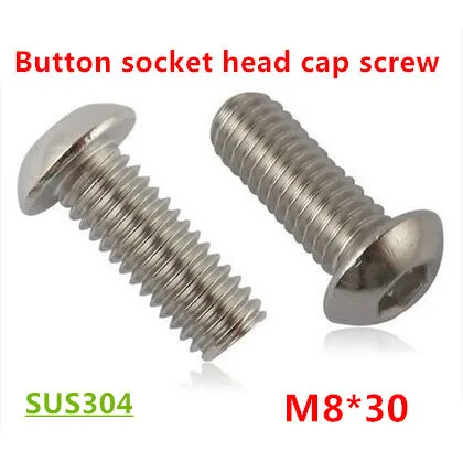 Винты с шестигранной головкой ISO7380 M8 * 30 100 шт. из нержавеющей стали 304 m8x30 |