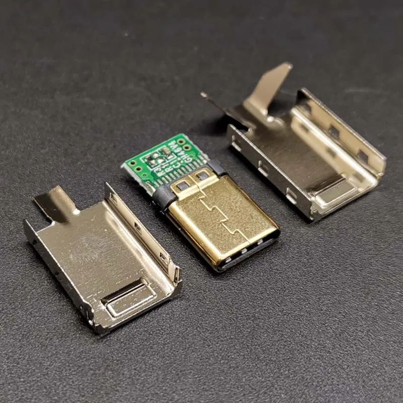 5 компл. 50 компл. Тип сварочной проволоки 24K позолоченный OTG USB2.0 TYPE-C штекер с оболочкой 3 в 1