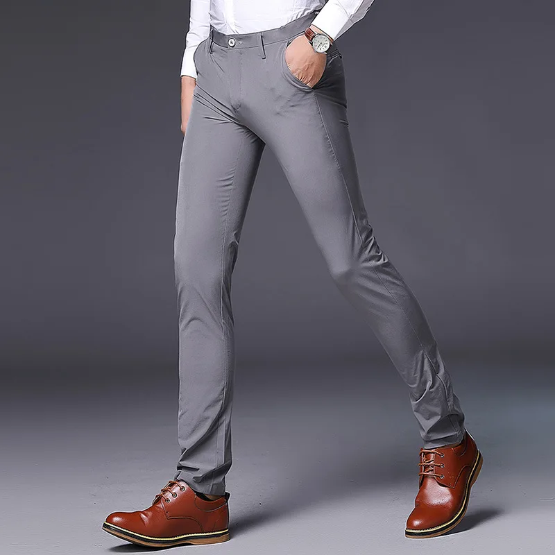 Эластичные тонкие мужские Штаны для отдыха летом 2019 корейские брюки модные