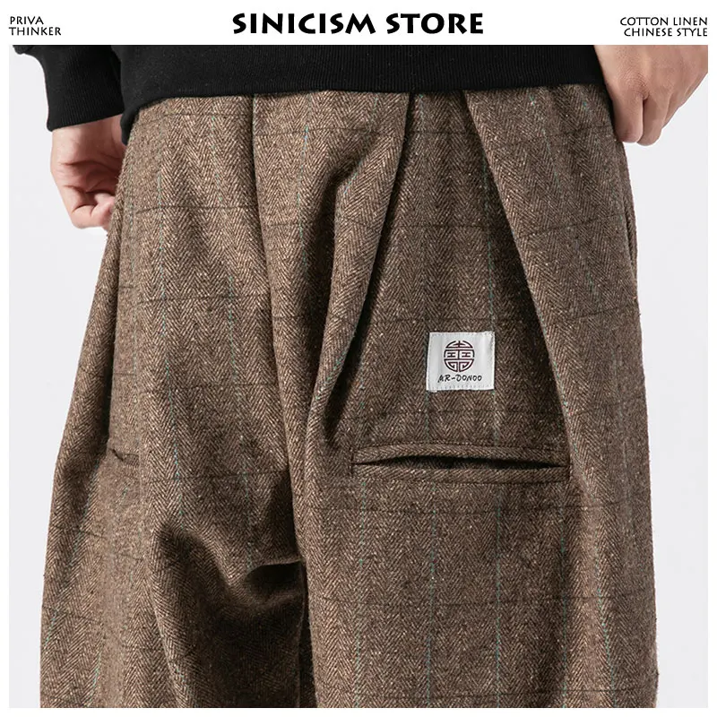 Sinicism Store мужские зимние шаровары мужские уличные штаны мужские хип-хоп повседневные модные штаны для бега брюки размера плюс