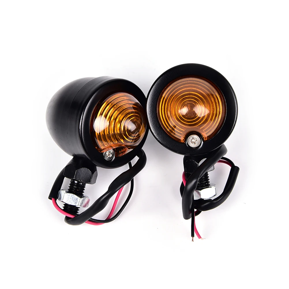 2 шт. 12V lndicators мигалки Мотоцикл Янтарный светодиодный указатель поворота светильник