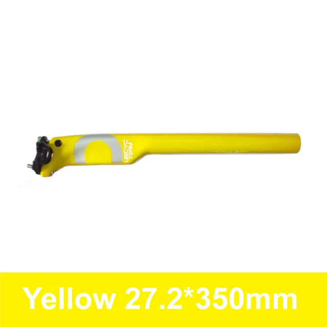 Yellow 27.2x350mm Ullicyc супер сильная стойка сидения для горного велосипеда MTB/Запчасти дорожных велосипедов полный углеродного волокна+ сплав крышка Подседельный штырь 27,2/30,8/31,6*350/400 - Цвет: Yellow 27.2x350mm