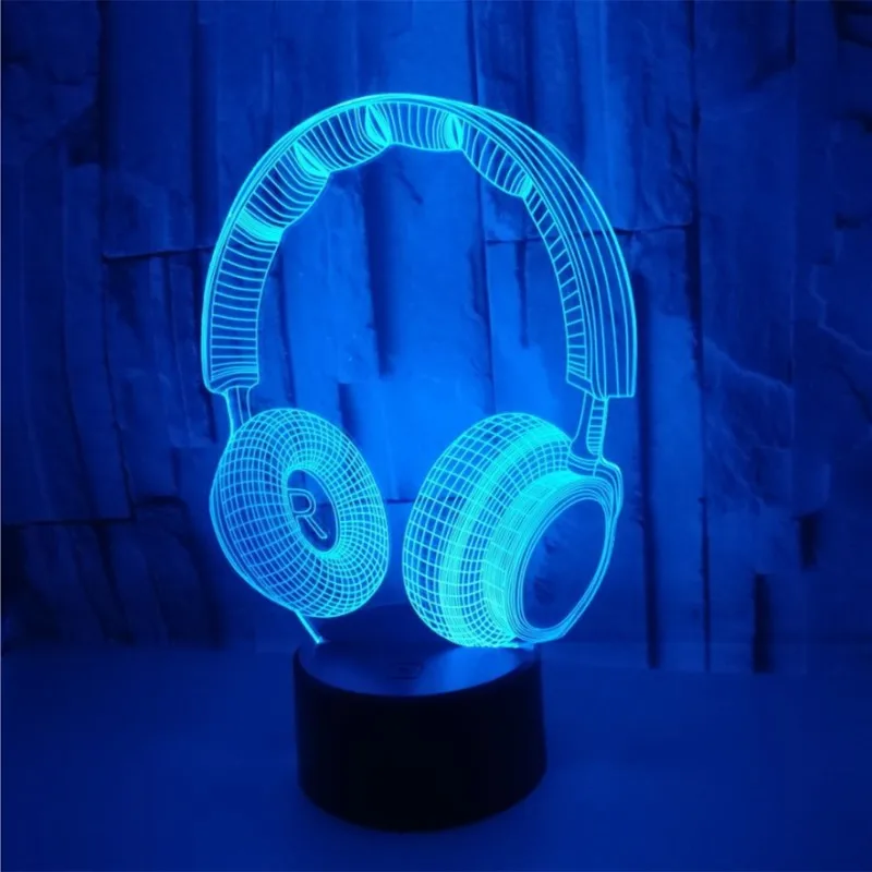 Красочная сенсорная 3d лампа иллюзия светодиодный ночник USB настольная для детей
