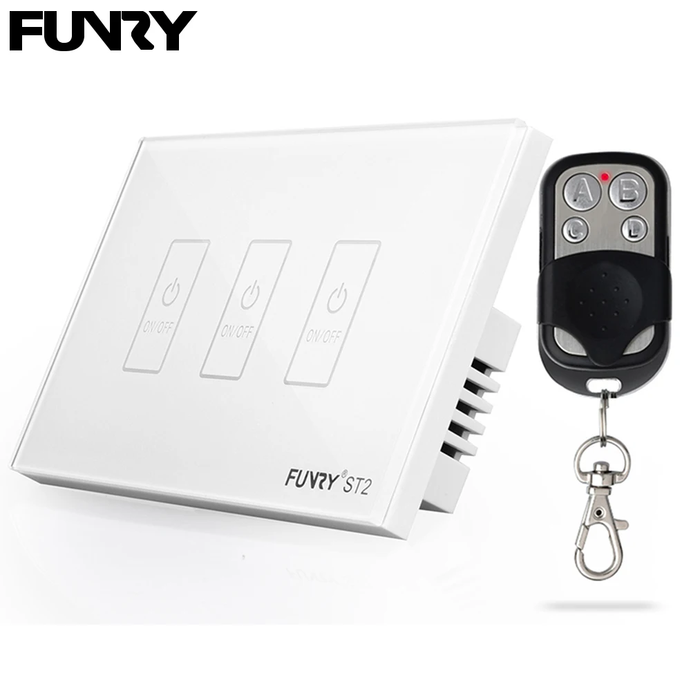 Сенсорный выключатель ST2 настенный светильник стандарт США 3 Gang 1 Way дистанционное