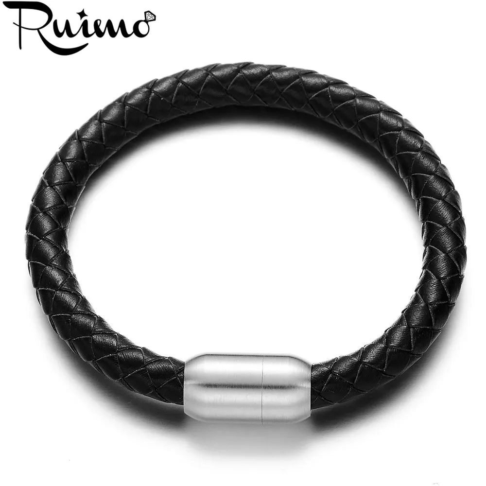 Браслеты из натуральной кожи RUIMO 5 типов 8 мм бусины с большим отверстием женский и