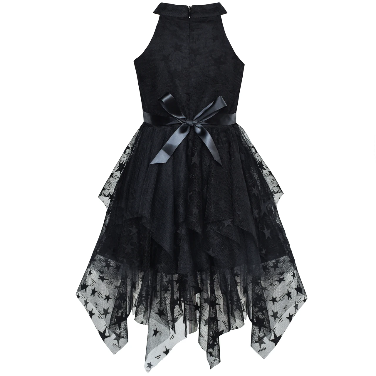 Flower Girl Dress Black Halter Lace Star Tutu Dancing Party 2020 Summer Princess Wedding Dresses Children Clothes Pageant | Детская
