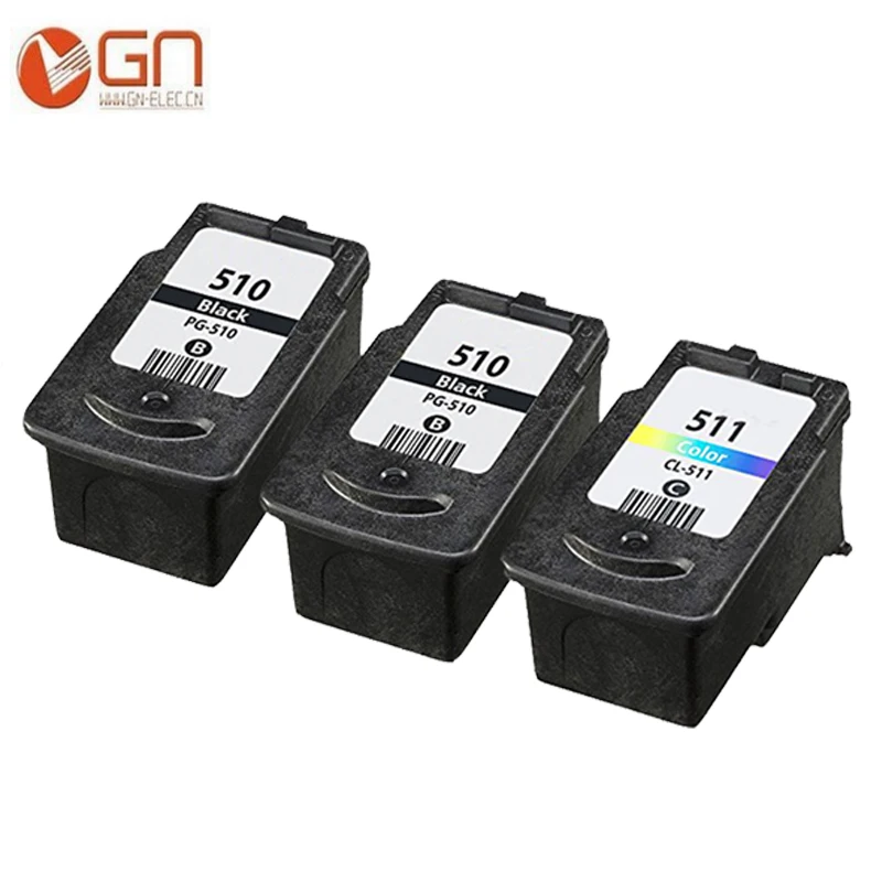 GN 3PK чернильный картридж для Canon PG510 510XL CL511 CL 511 большой емкости принтера Pixma MP240 MP250