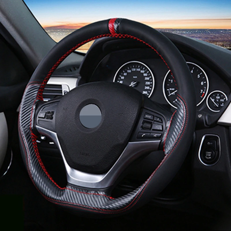 Чехол на руль gnuшитый вручную чехол из кожи универсальный 38 см всесезонный для