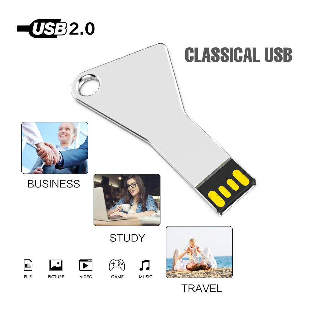 Usb 2 0 металлический флэш-накопитель USB флеш-накопитель 128 Гб 64 ГБ 32 оперативной