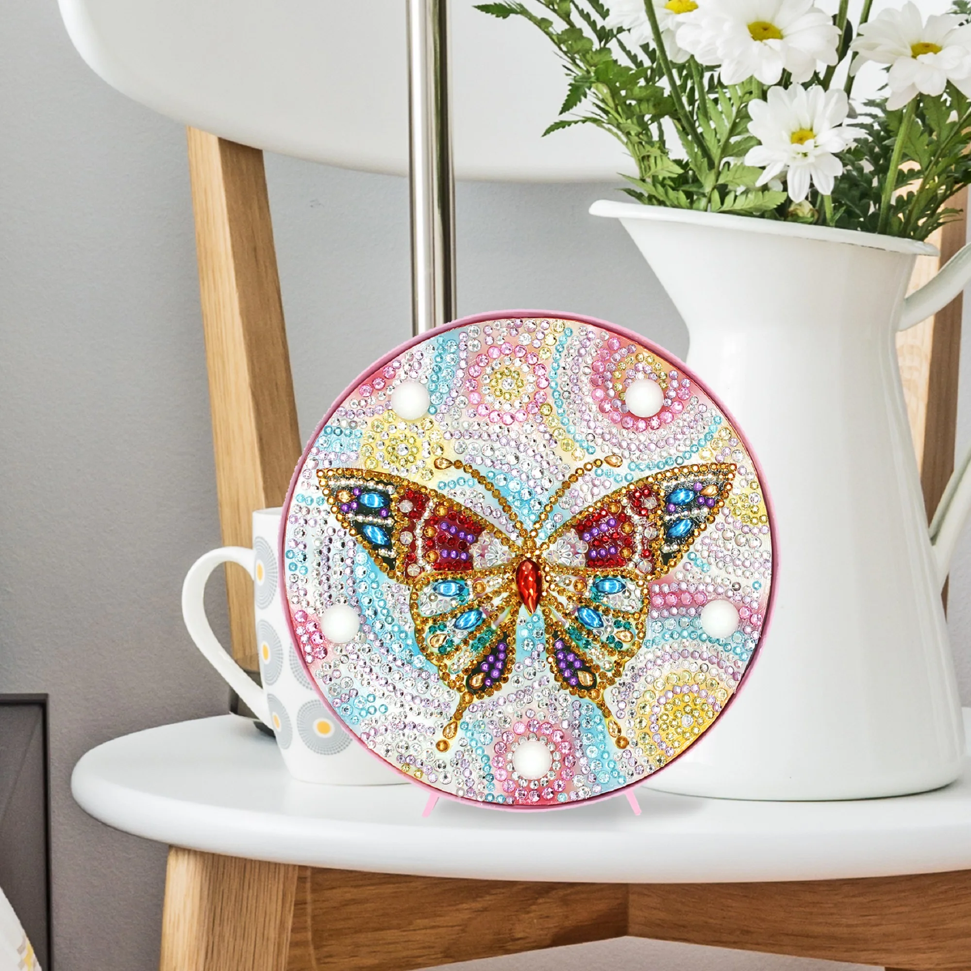 Shirliben Diy Алмазная лампа ручной работы животное картина с рамкой на столе 5d поделки