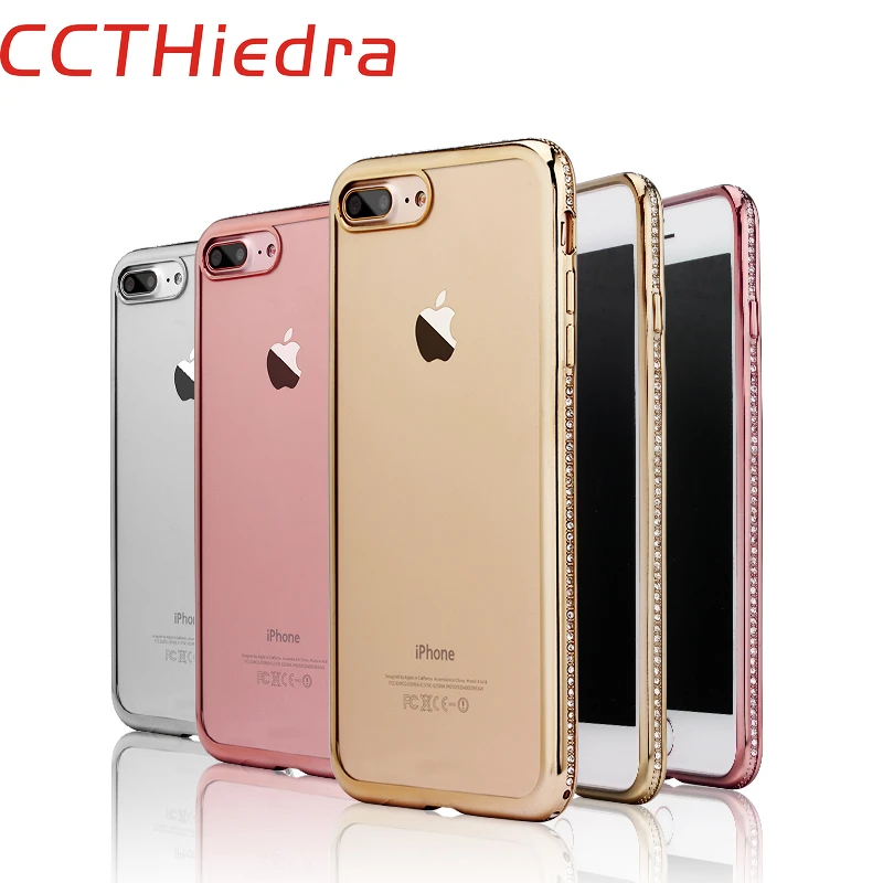 Мода покрытие rhinestone чехлы для iPhone 7 Plus Coque Корпуса Телефон задняя крышка 6 S |