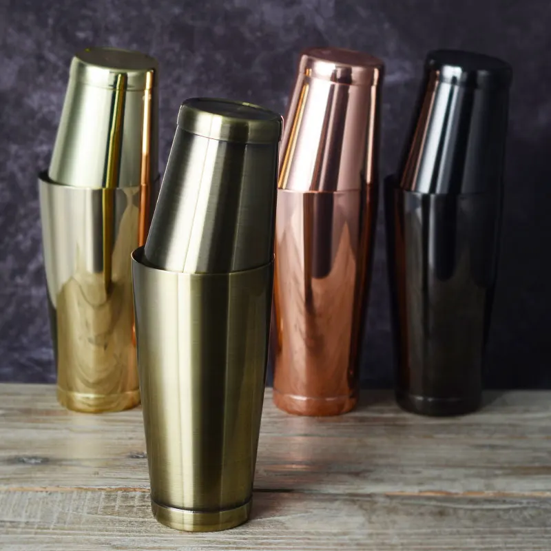 

Gold/silver/black stainless steel black boston shaker stainless steel cocktail shaker