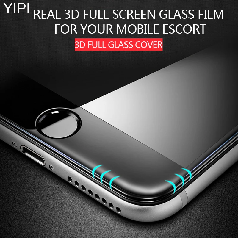 YIPI 1pcs 3D Full Cover Tempered Glass Screen Protector for iPhone 6 6s plus Protective Film For iphone |