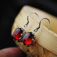 silver product new womens strongly recommend fashionable womens red just lorraine cane hollow out s925 eardrop it