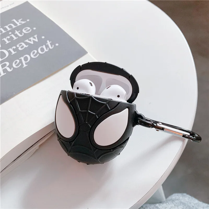 Для AirPods чехол с милым мультяшным человеком-пауком мягкий силиконовый беспроводной Bluetooth чехол для наушников s для Apple Airpods 2 Чехол Funda