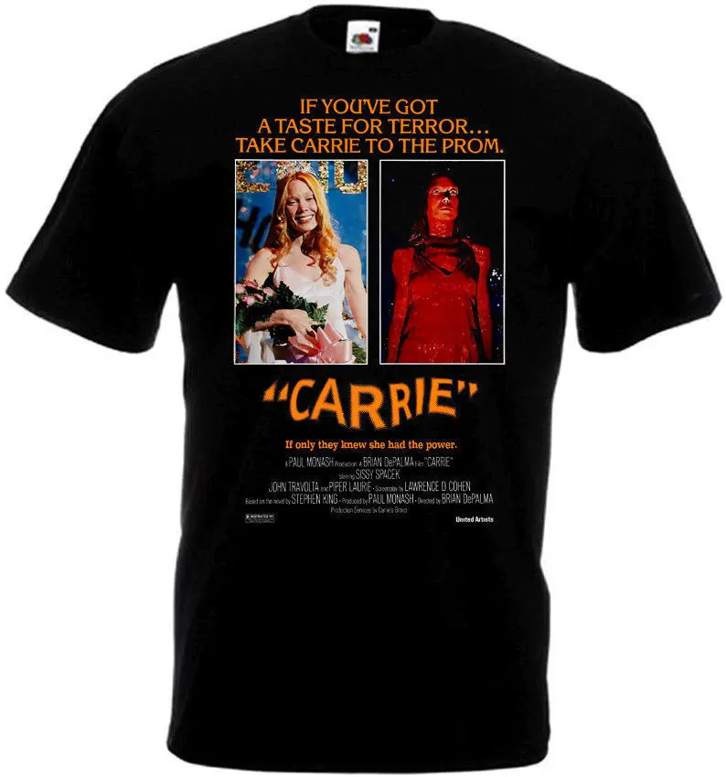 Футболка Carrie v.6 черная с рисунком из фильма ужасы все размеры | Мужская одежда