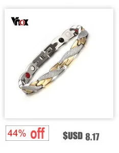 Vnox женский Браслеты золото-цвет Нержавеющая сталь Любовь Bijoux Регулируемый Длина