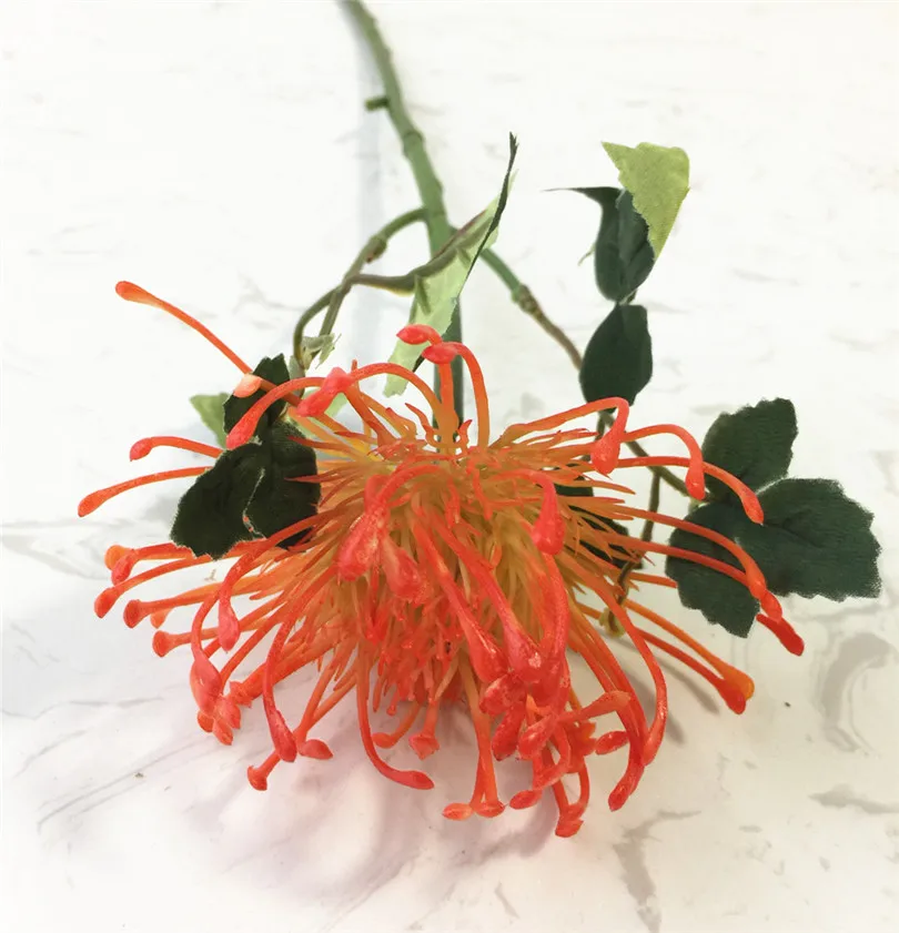 Один пластиковый цветок одуванчика одна голова/шт Leucospermum cordifolium Искусственные цветы 17,7" длинная искусственная Гортензия цветы