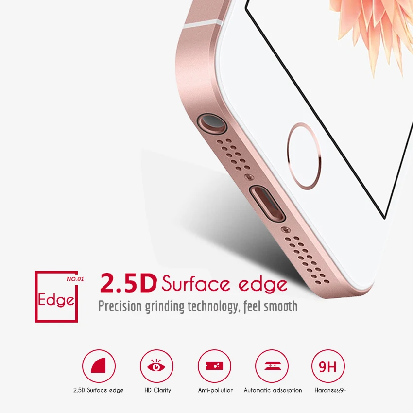 Wellzly стекло на для iphone 5S se закаленное защитное SE 5 Пленка чехол hd | Мобильные