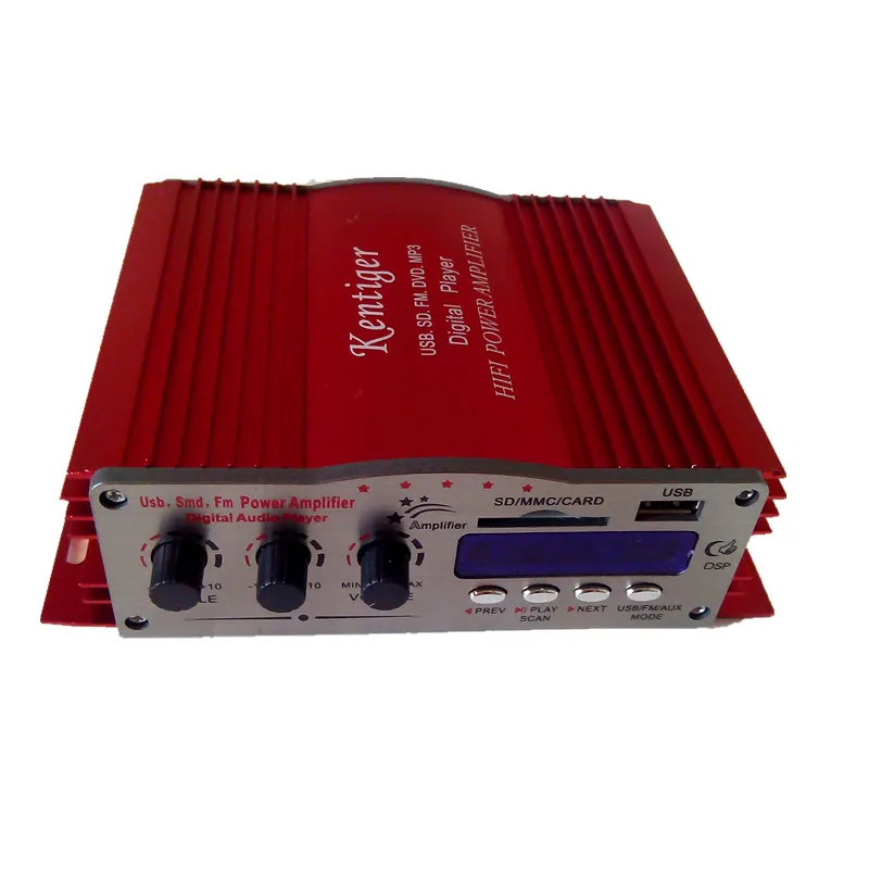 WA200 4-канальный автомобилей мини Hi-Fi стерео Усилитель Мощность AMP FM радио USB SD плеер