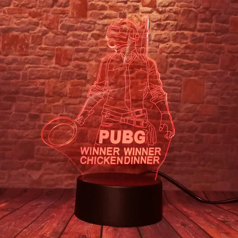 Крутой 3D новый популярный в мире игровой плеер FPS Unknown's Battlegrounds Lamp PUBG Winner