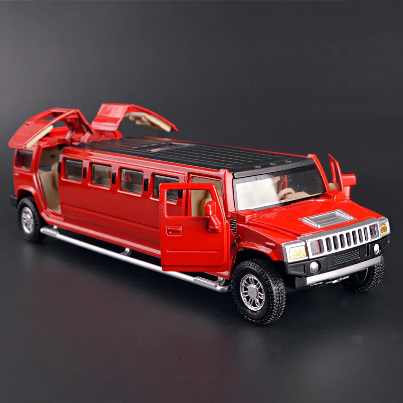 Hummer Limousine металлическая литая модель автомобиля 1:32 детская музыкальная игрушка