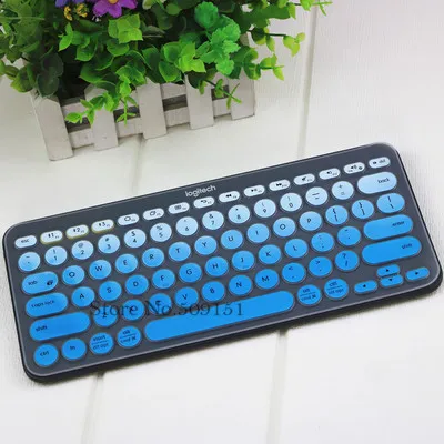 Gradualblue Силиконовая Защитная крышка для клавиатуры для logitech K380 Bluetooth multi-устройства клавиатуры водонепроницаемый беспроводной настольный Пылезащитная пленка - Цвет: Gradualblue