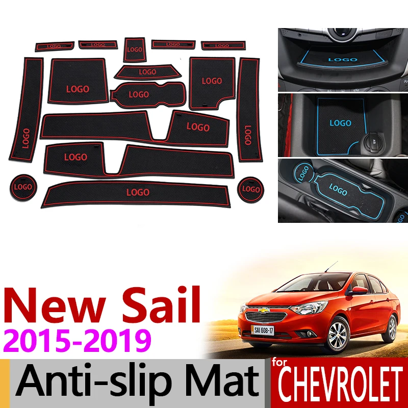 Для Chevrolet Sail 2015 ~ 2019 противоскользящая резиновая чашка подушка для двери паз