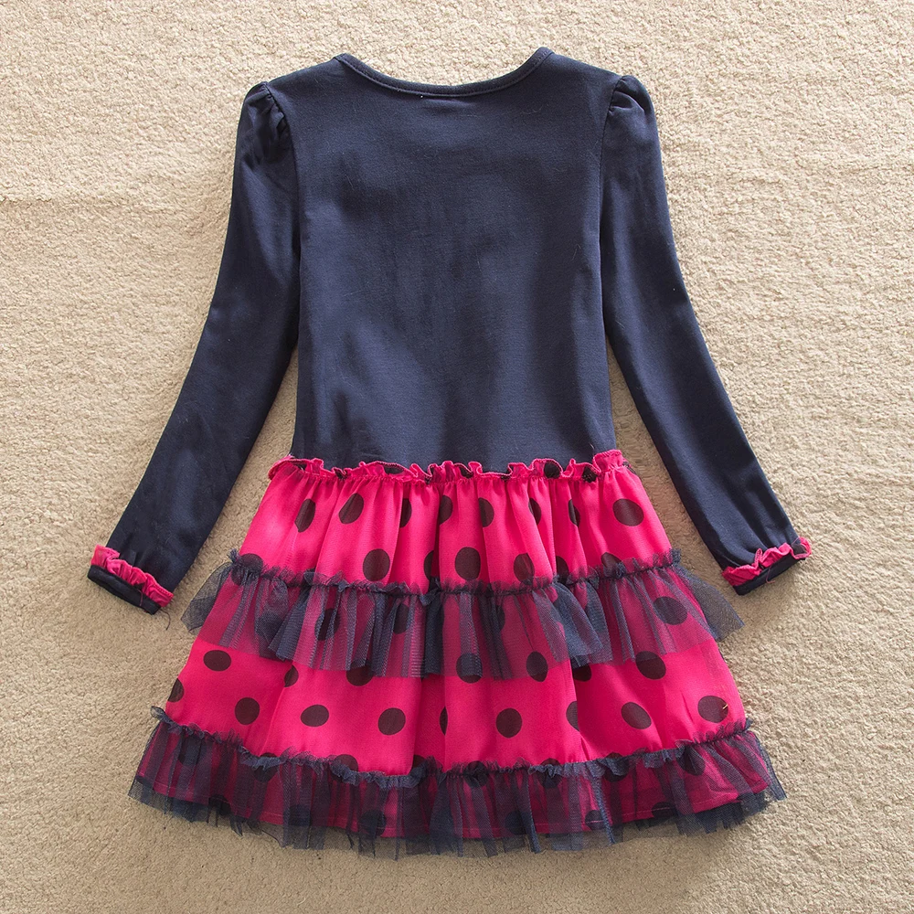 Осеннее платье для девочек vestidos infantil одежда детей детская с длинными рукавами и