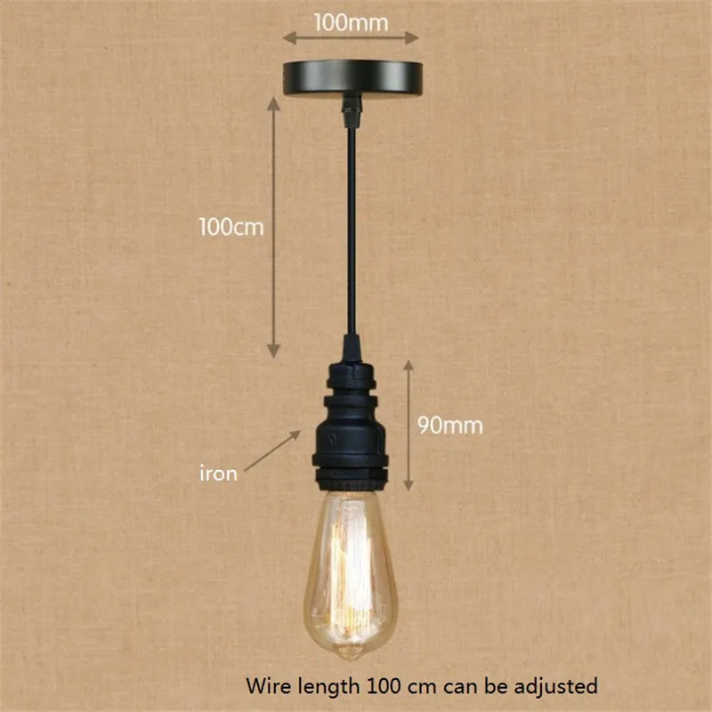 Industrial Pipe Lamp Loft Vintage Pendant Light Edison Dining Room DIY Iron Hanglamp Home Decor Lighting Luminaire | Лампы и освещение